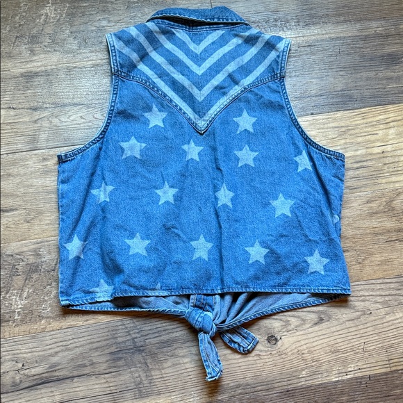 Wrangler Retro Denim Pearl Snap Tank Top - Picture 2 of 6